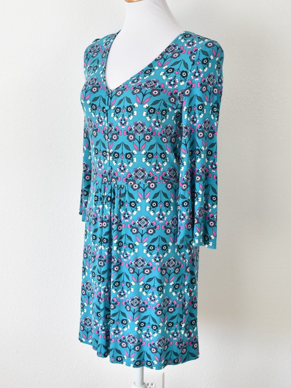 Boden Scarlett Jersey Tunic Blue Floral - 6 - Picture 8 of 10
